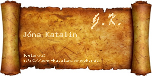 Jóna Katalin névjegykártya
