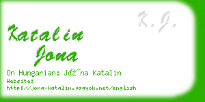 katalin jona business card